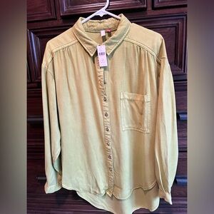 Anthropologie Pilcro button down long sleeve shirt
